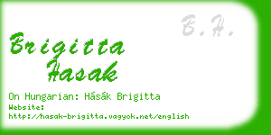 brigitta hasak business card